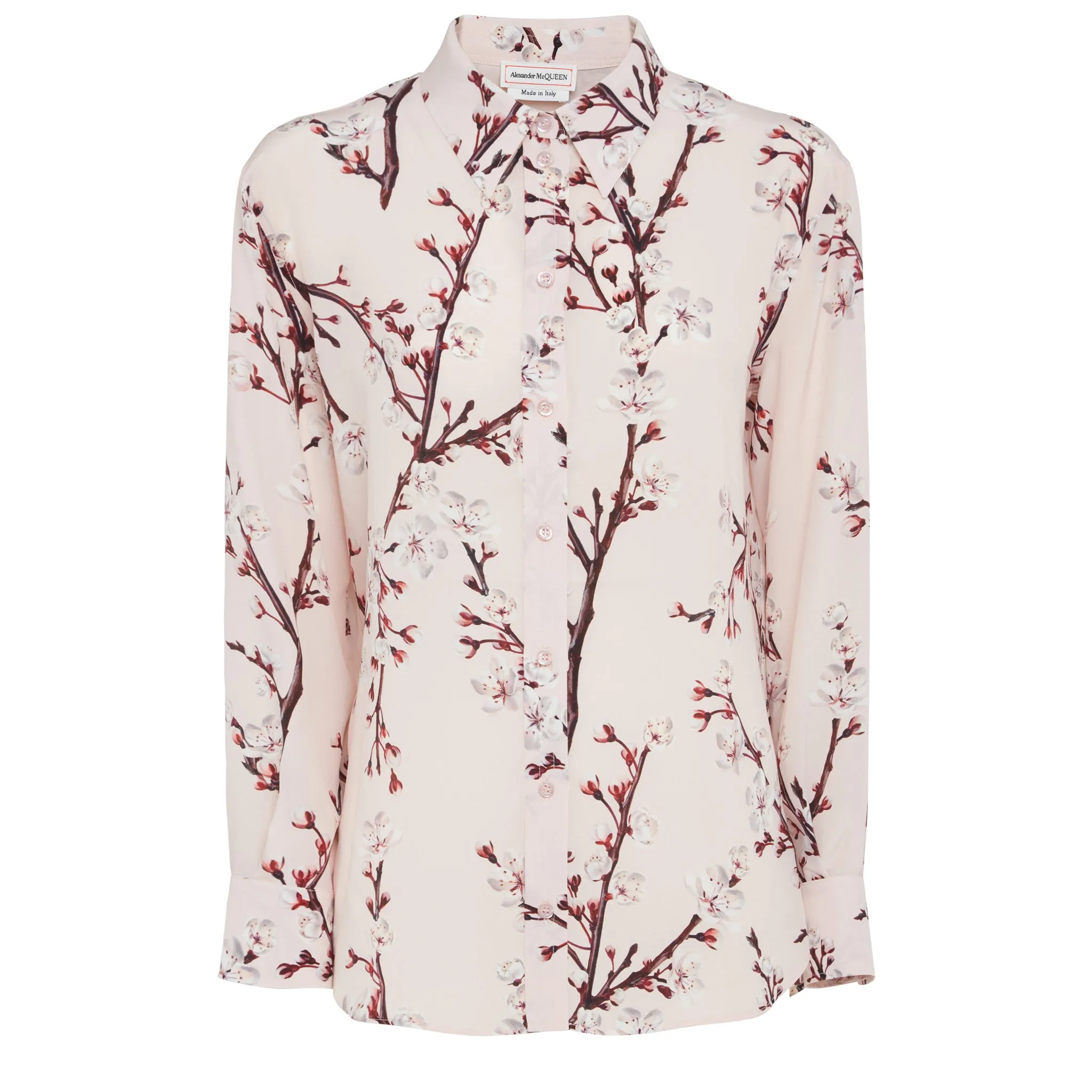 ALEXANDER MCQUEEN  Camicia in seta multicolor