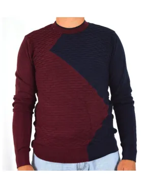 ARMANI EXCHANGE maglia uomo bordeaux e blu 6ZZM1V