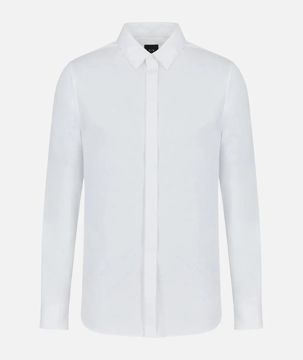 ARMANI EXCHANGE UOMO--Camicia slim fit in satin stretch