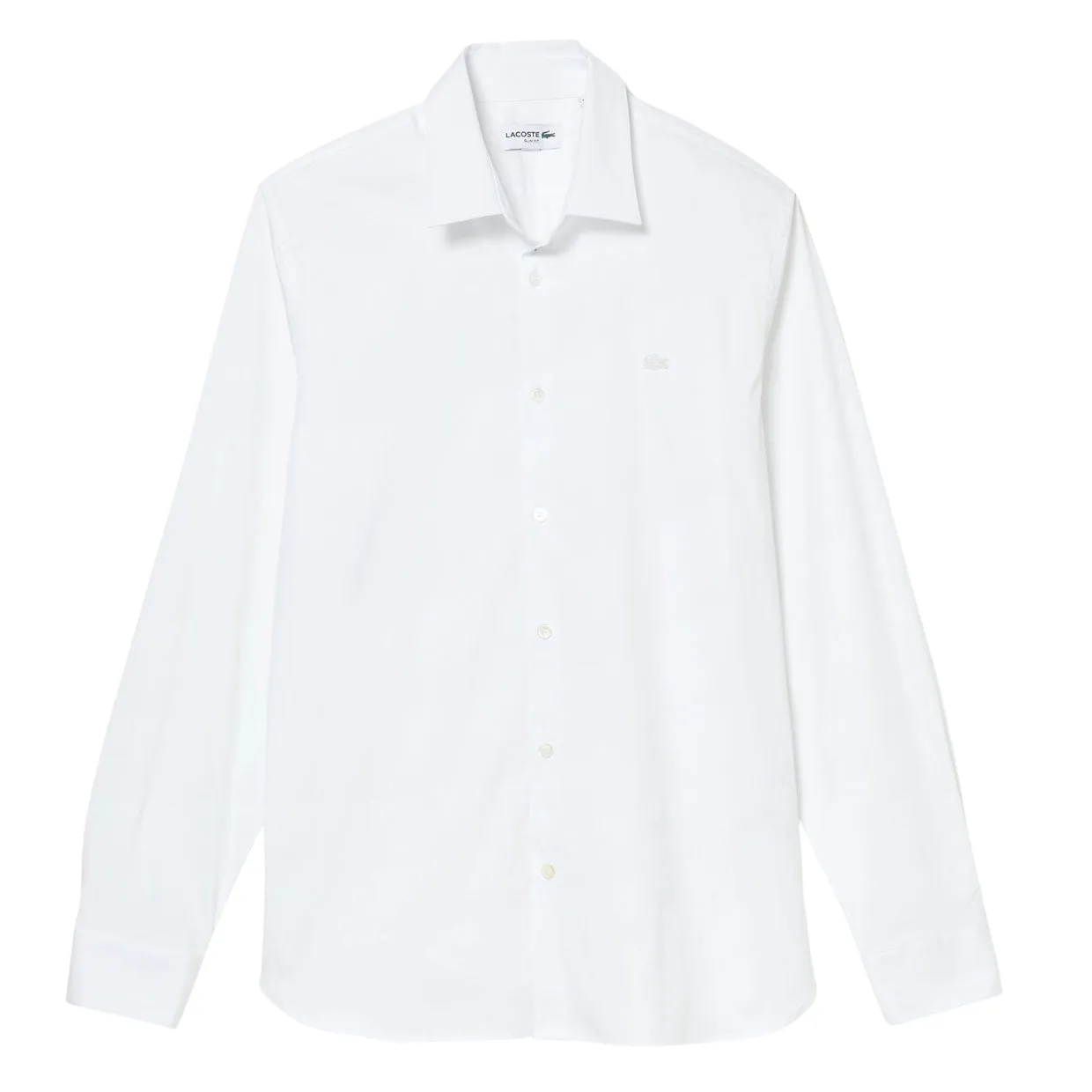 Camicia Uomo Lacoste Colletto Francese Bianco