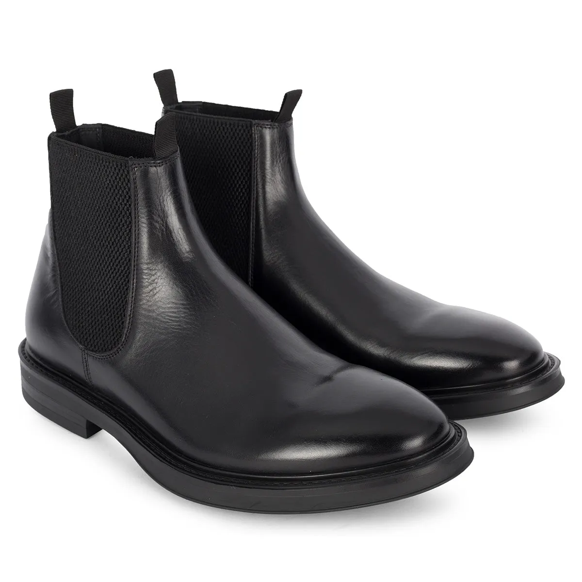 IVAN 91009Black Chelsea Boots