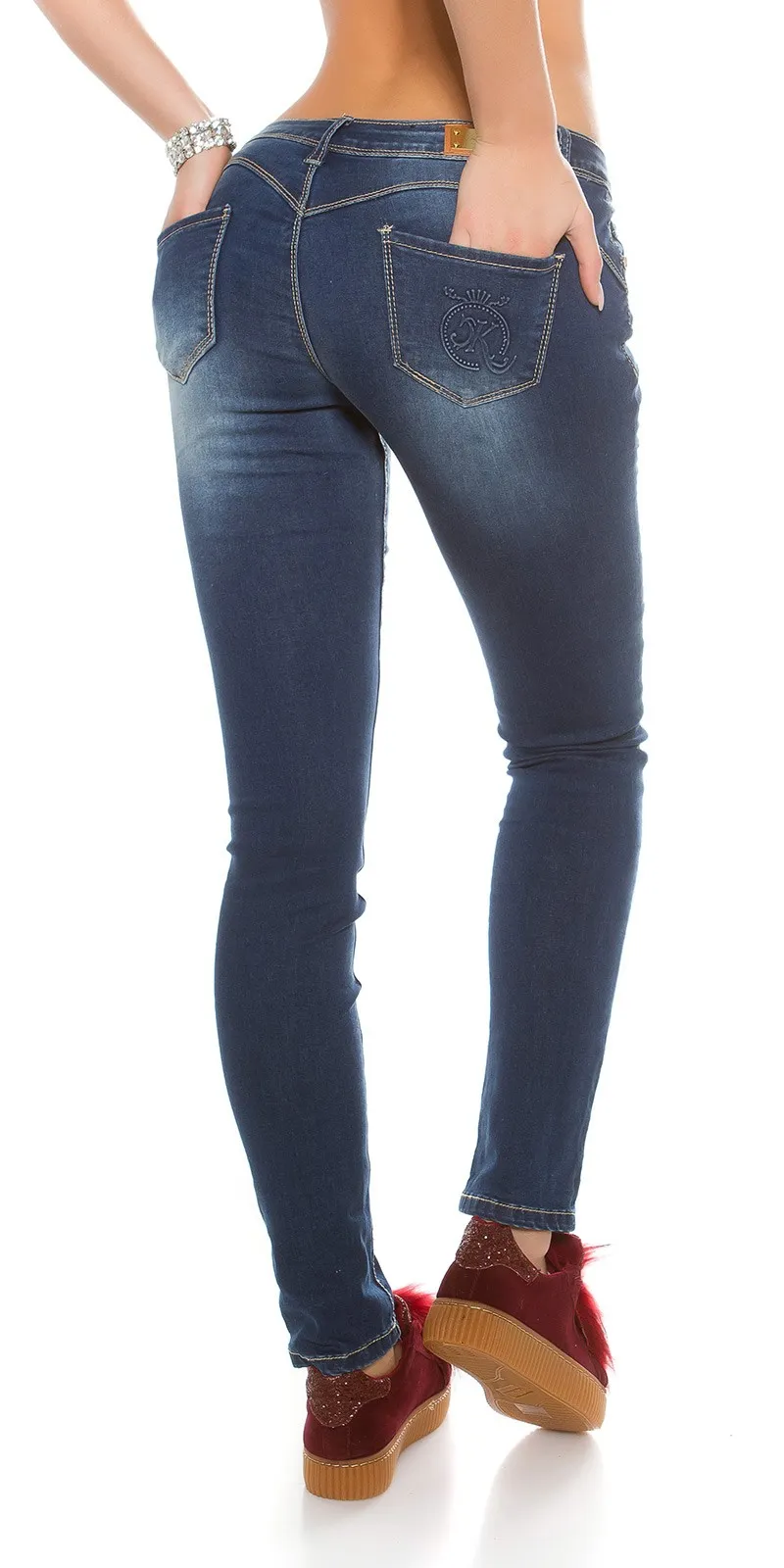 Jeans skinny GZ046 blu