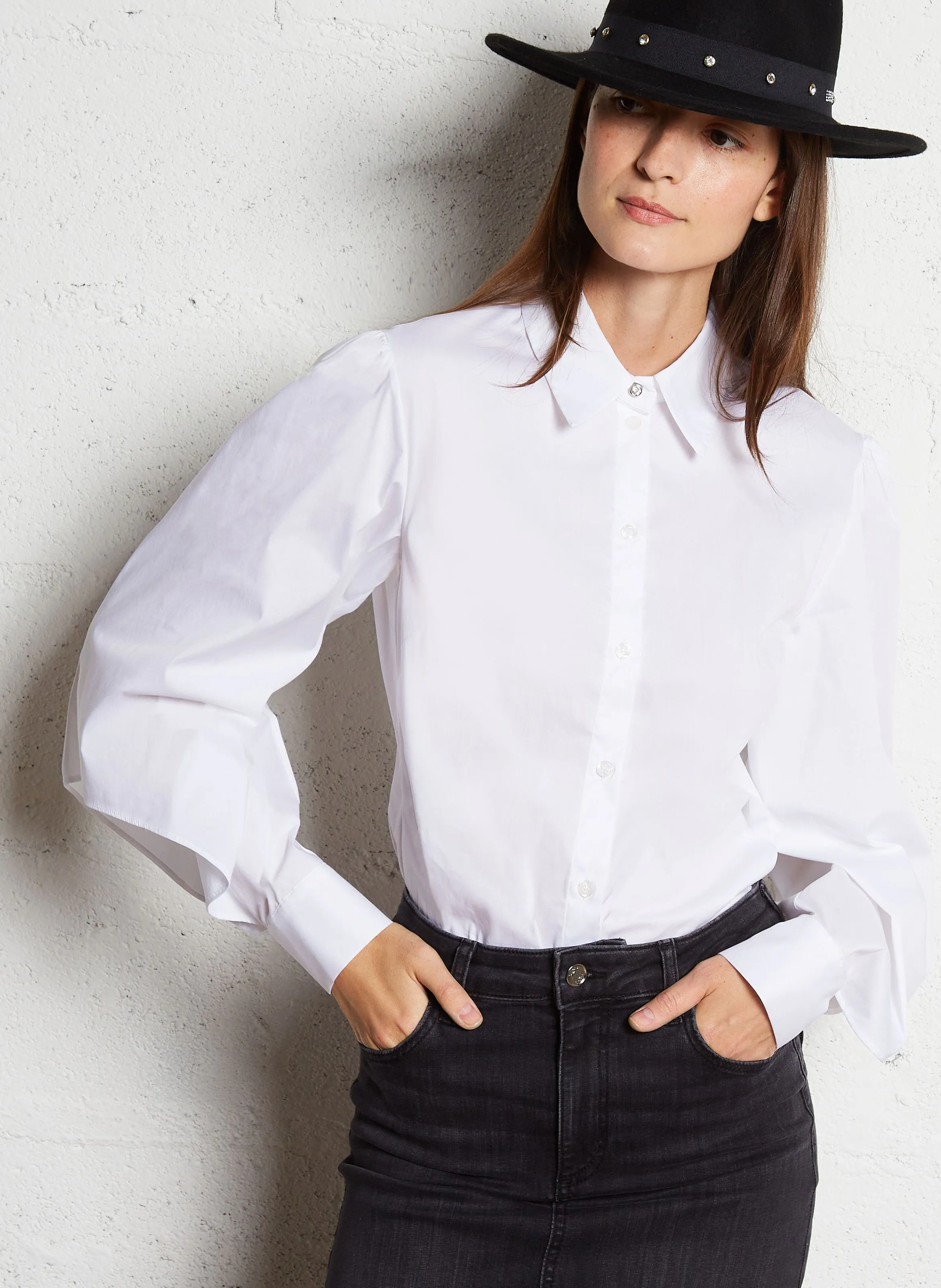  LIU JO   Camicia con tagli in misto cotone | Bianco