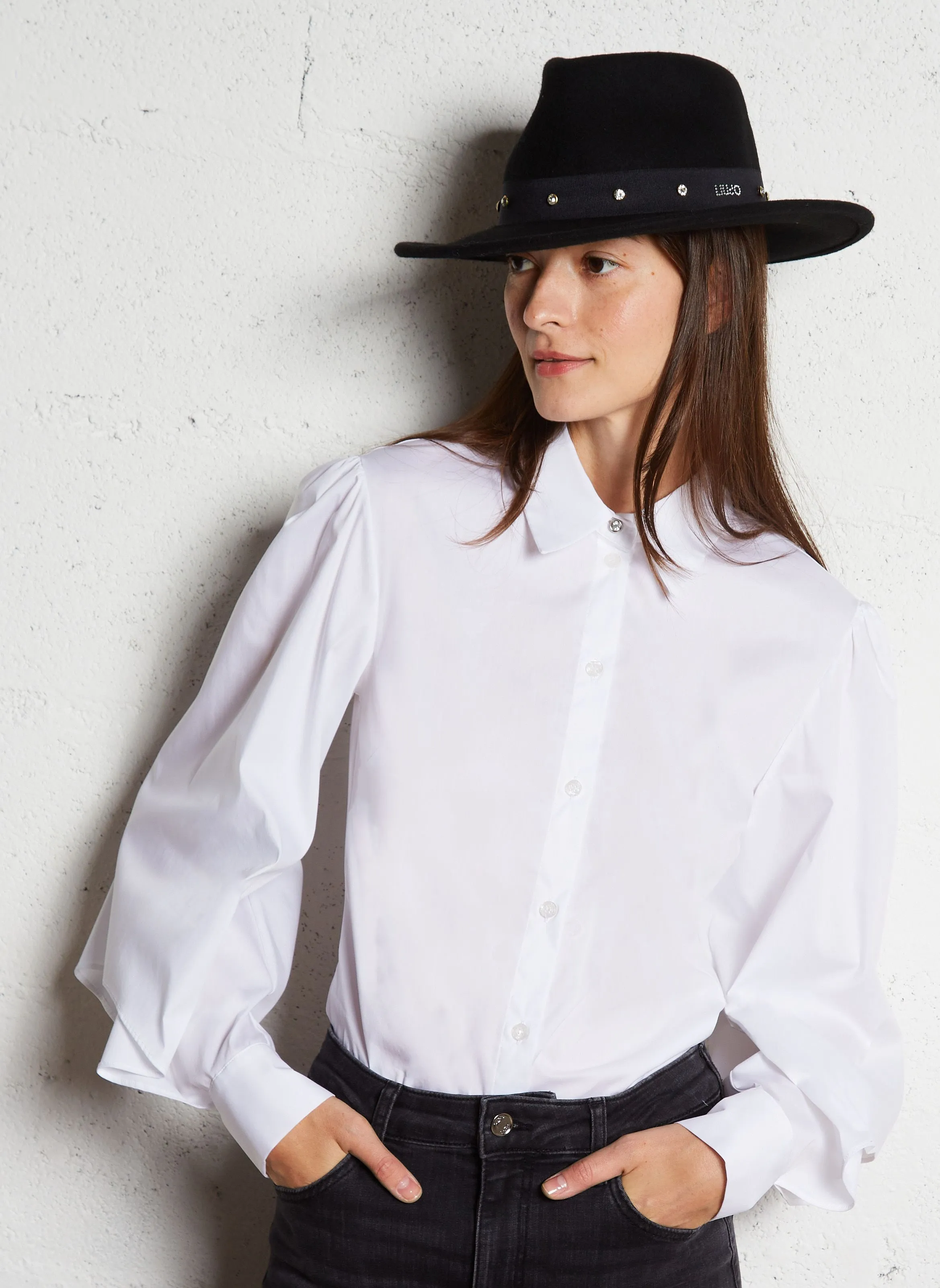  LIU JO   Camicia con tagli in misto cotone | Bianco