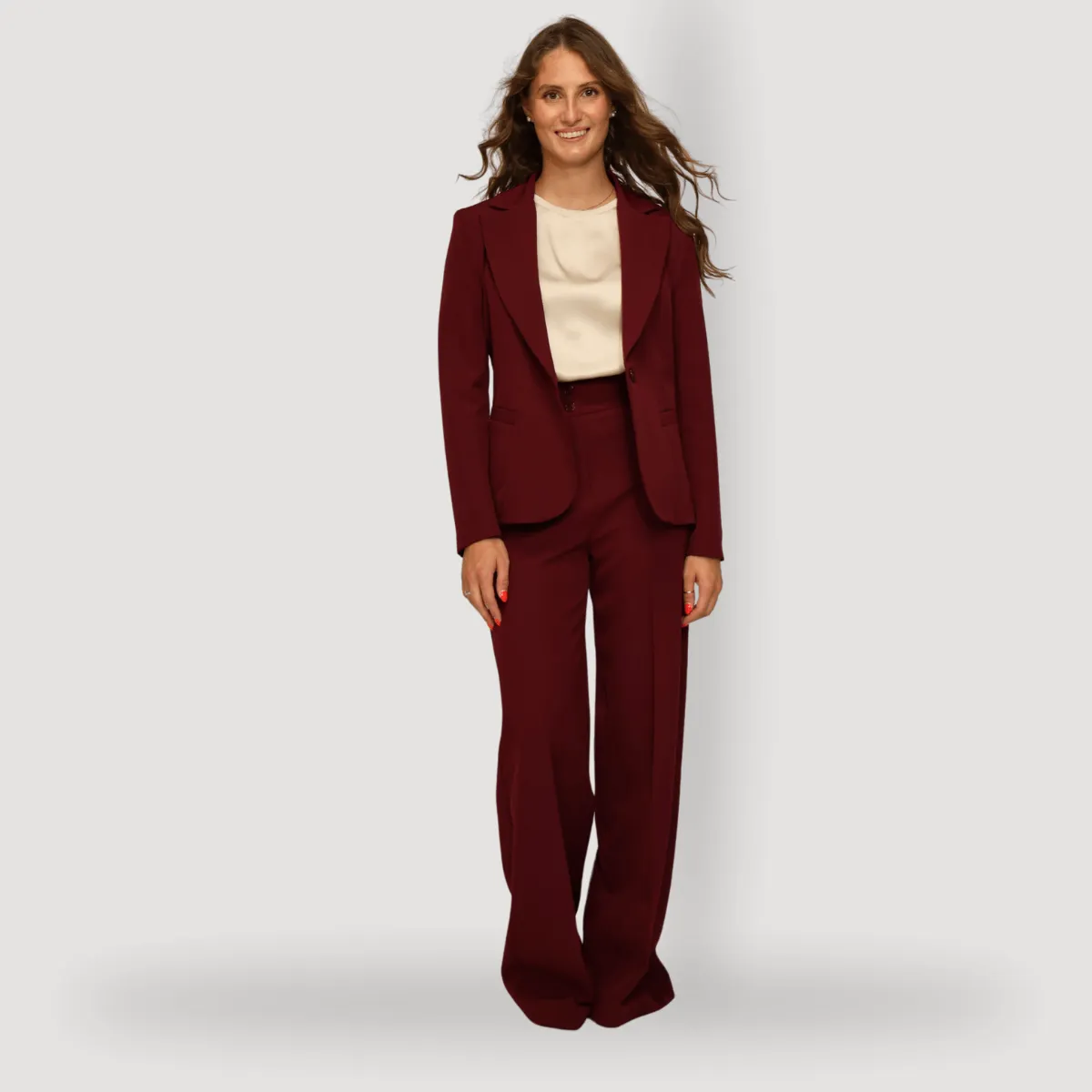 MARYLEY PANTALONE 24IB680-504 BORDEAUX  