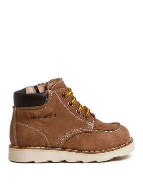 NERO GIARDINI JUNIOR Stivaletti moc toe boots Bambino - Fango modello I425140M