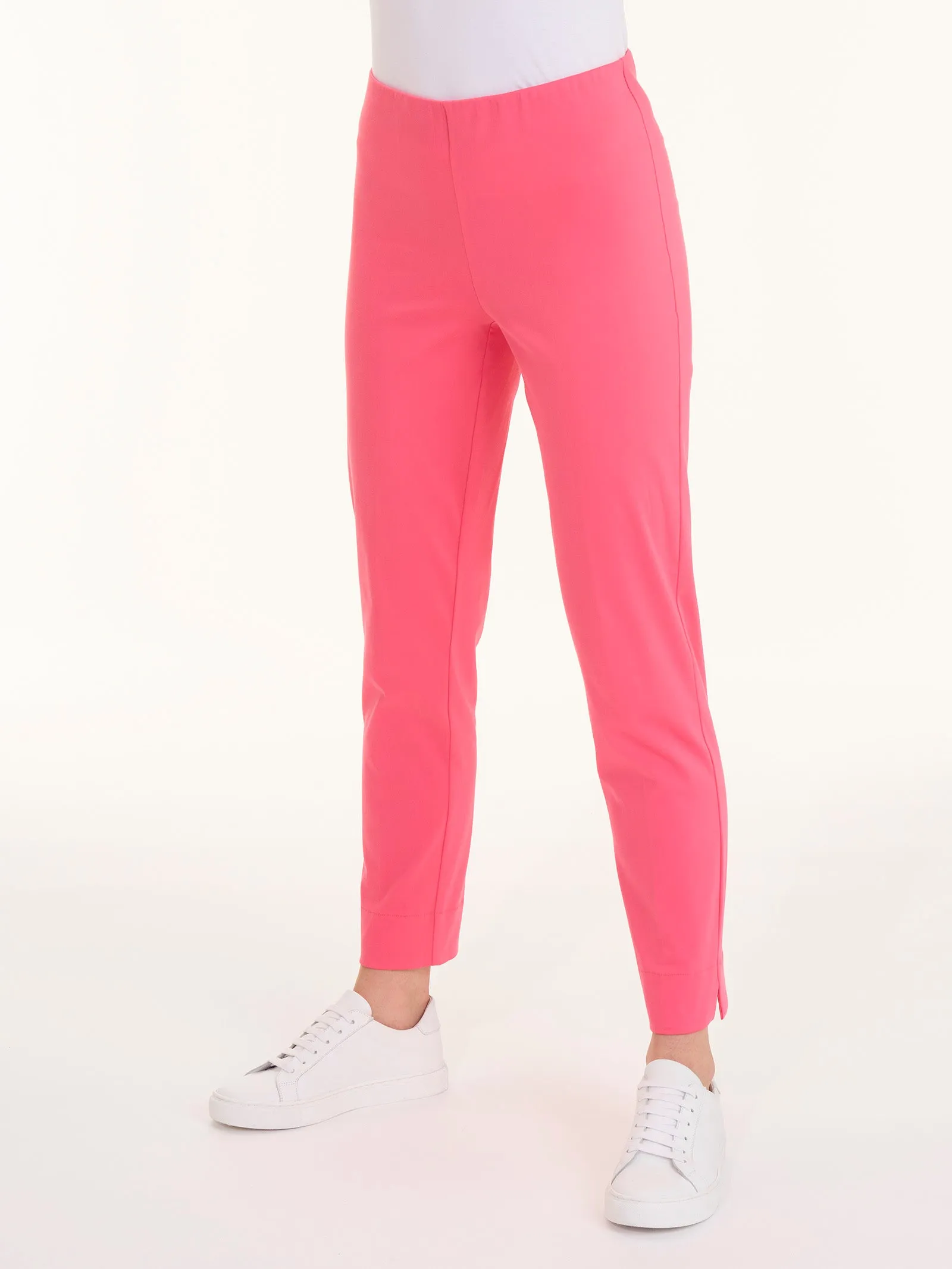 Pantalone a sigaretta in Satin Power - Hot Pink