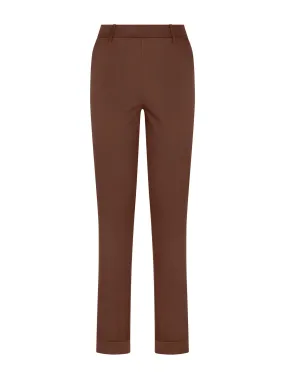 Pantalone chino slim con tasche in Satin Power - Cappuccino