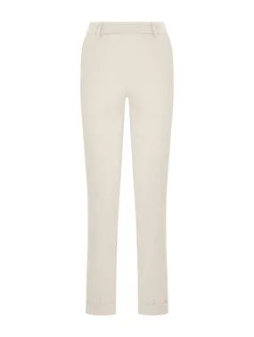 Pantalone chino slim con tasche in Satin Power - Champignon