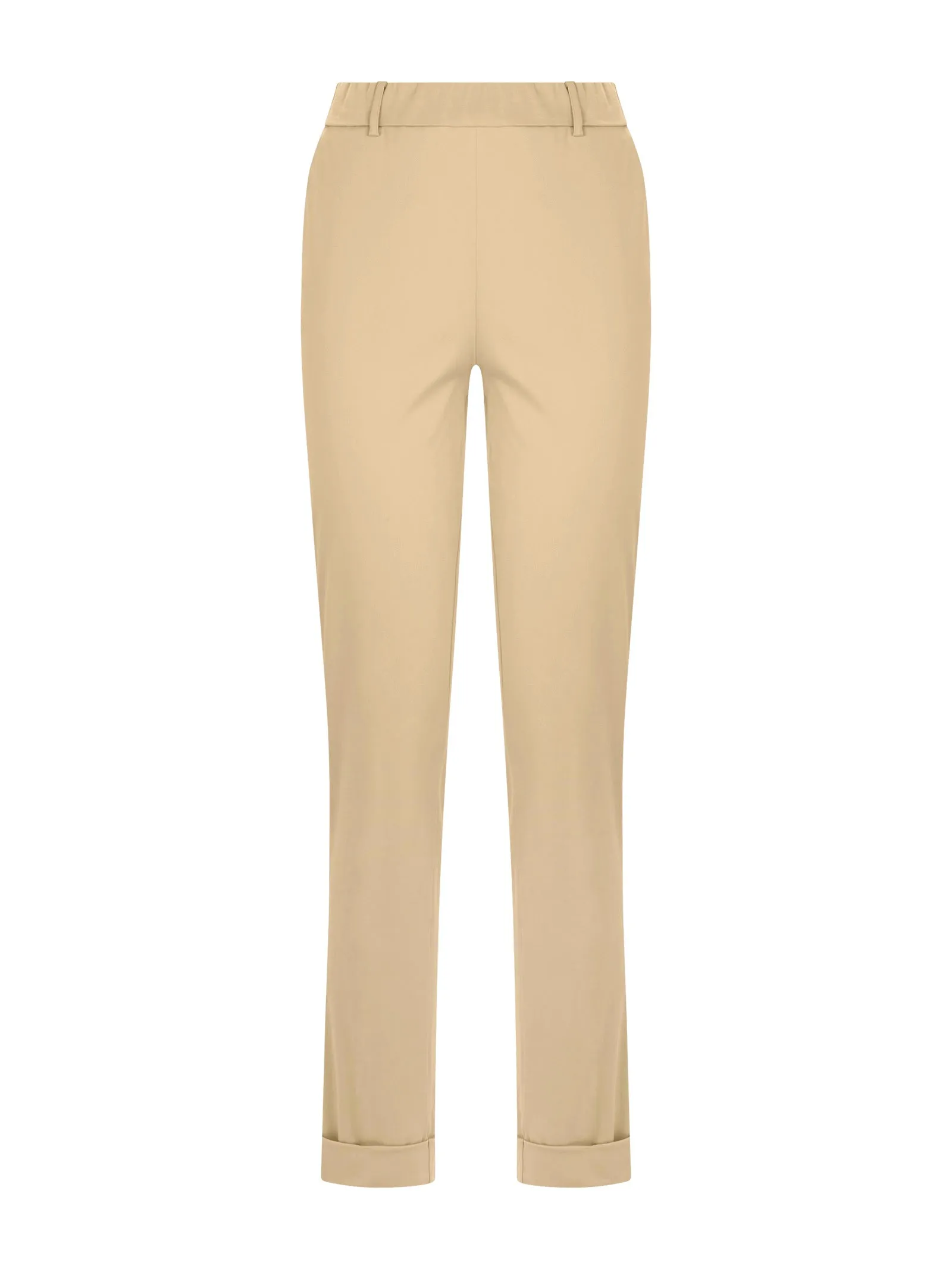 Pantalone chino slim con tasche in Satin Power - Irish Cream