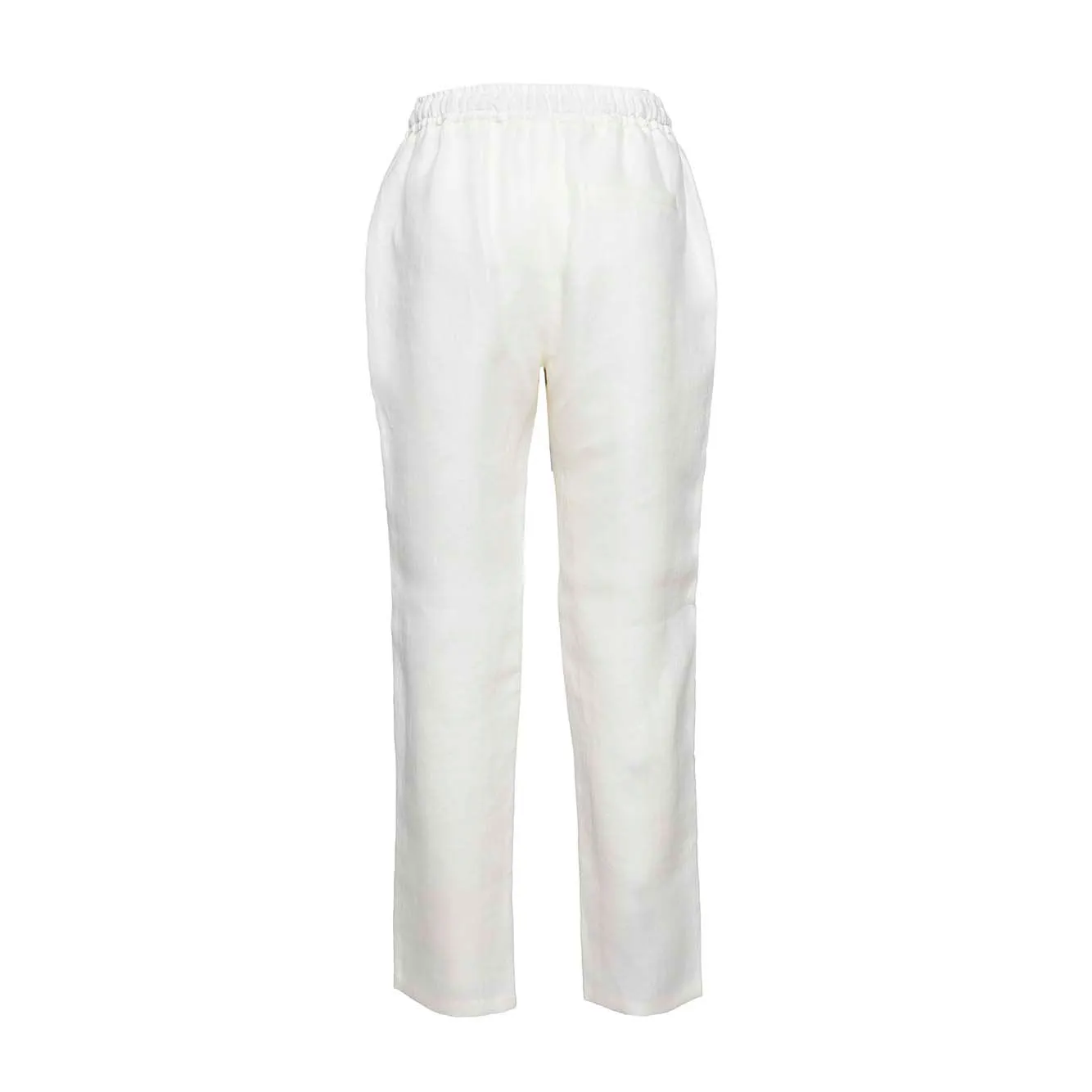 Pantalone Joke dritto in lino bianco Barba