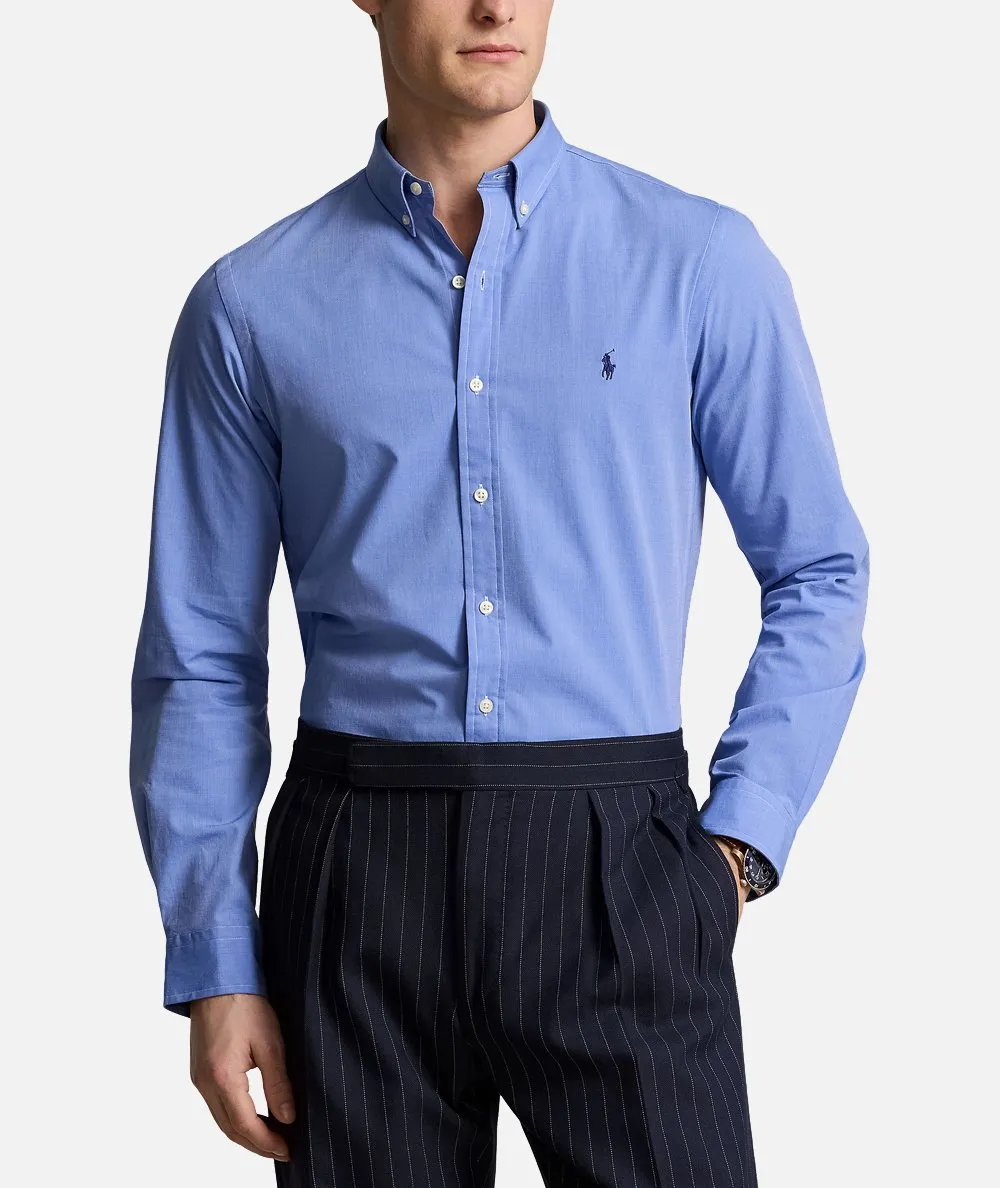 POLO RALPH LAUREN UOMO--Camicia Slim in popeline elasticizzato