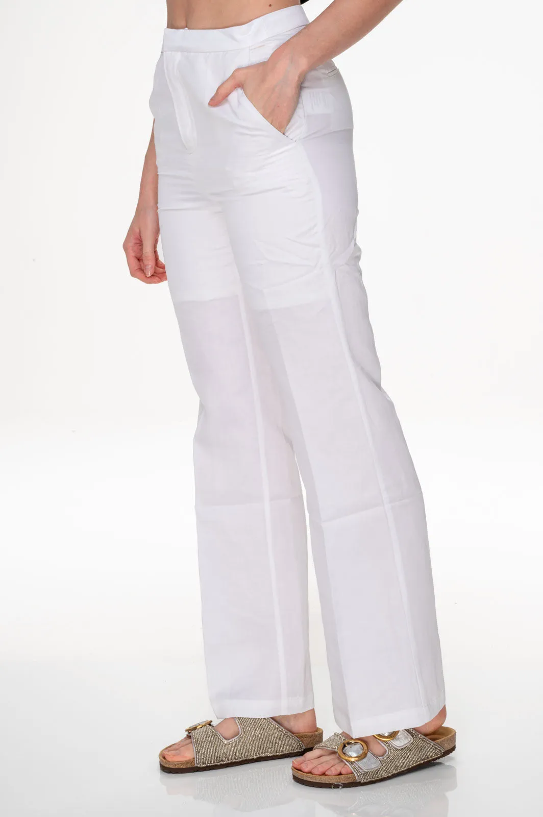  Since're Paris Pantalone Since're Paris bianco misto lino  