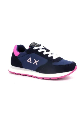 SUN68 Girl's Ally Solid Sneaker Bimbo Navy Blu Z42401T