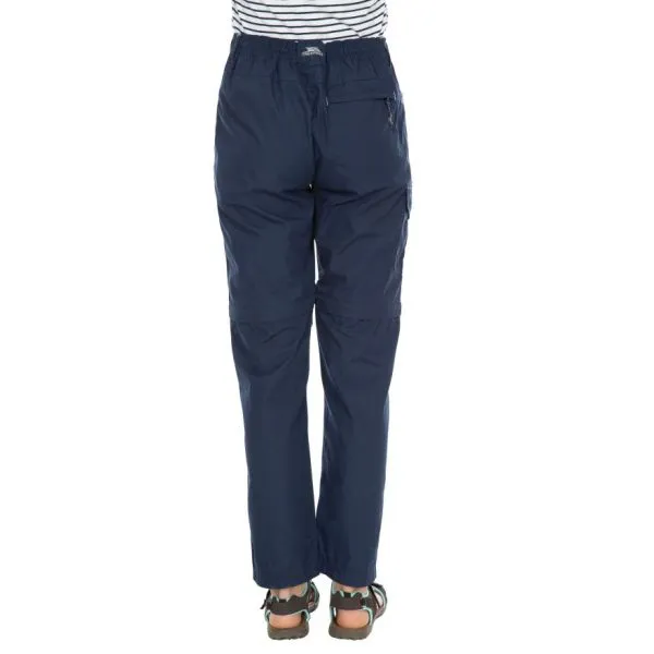 TRESPASS RAMBLER CONVERTIBLE Navy pantalone convertibile donna in misto cotone