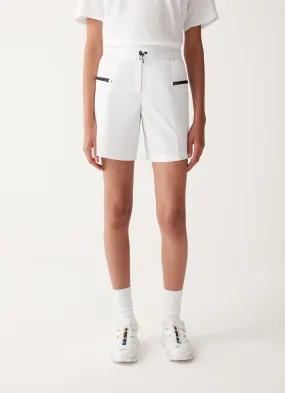 Zipped multi-pocket Bermuda shorts